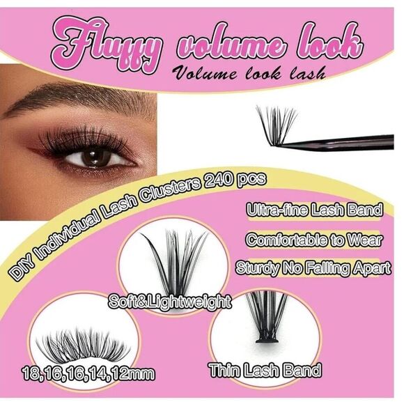 Faux Mink Cluster Lash Set - Picture 3 of 7